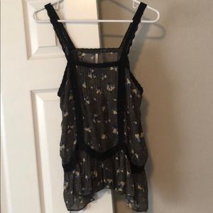 Free People Sheer Floral Camisole Top